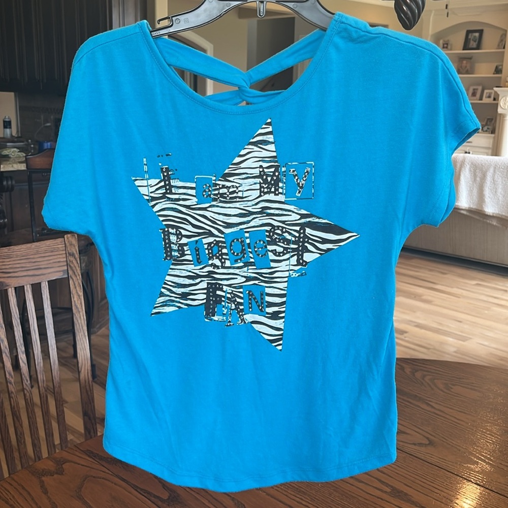 I am My Biggest Fan Girls Blue Top